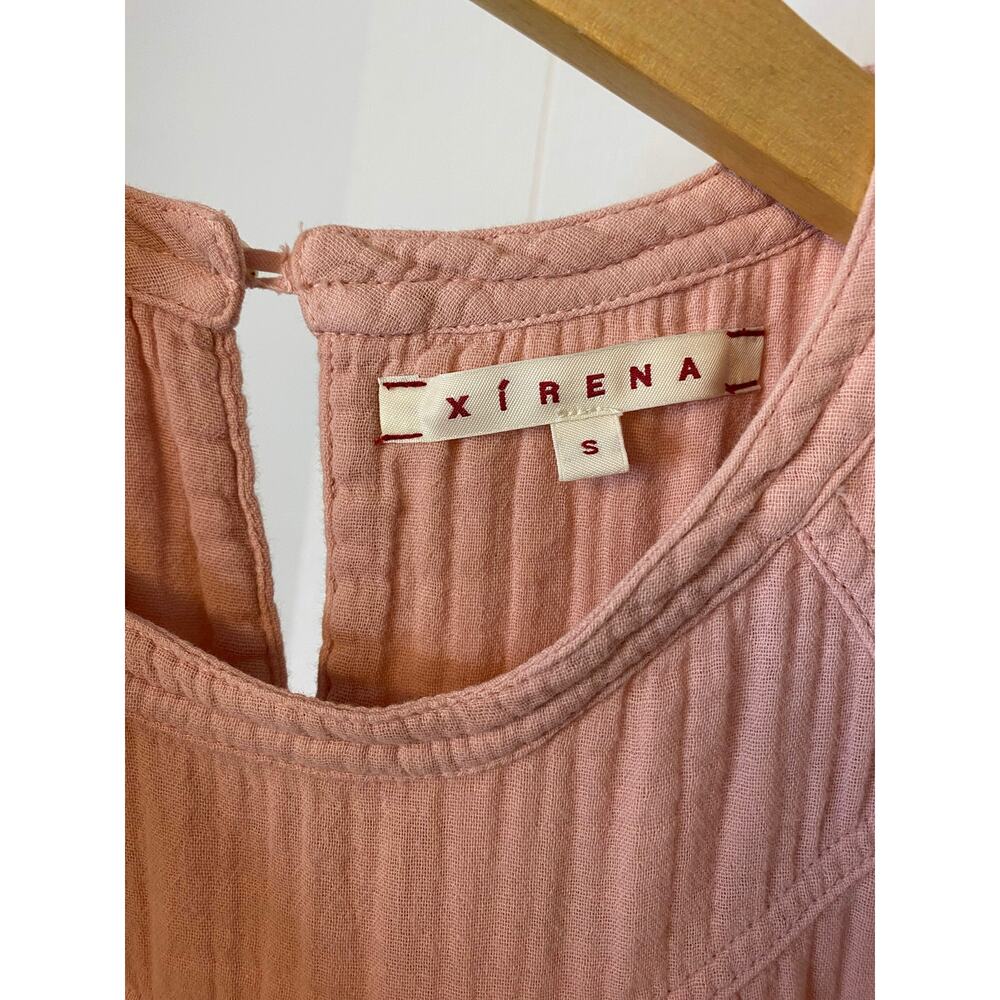 XIRENA Pink Gauze Belted Long Sleeve Maxi Dress US S - Picture 4 of 12